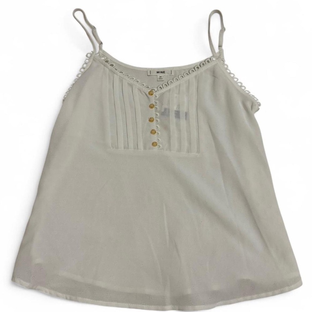 Sheer white tank top
